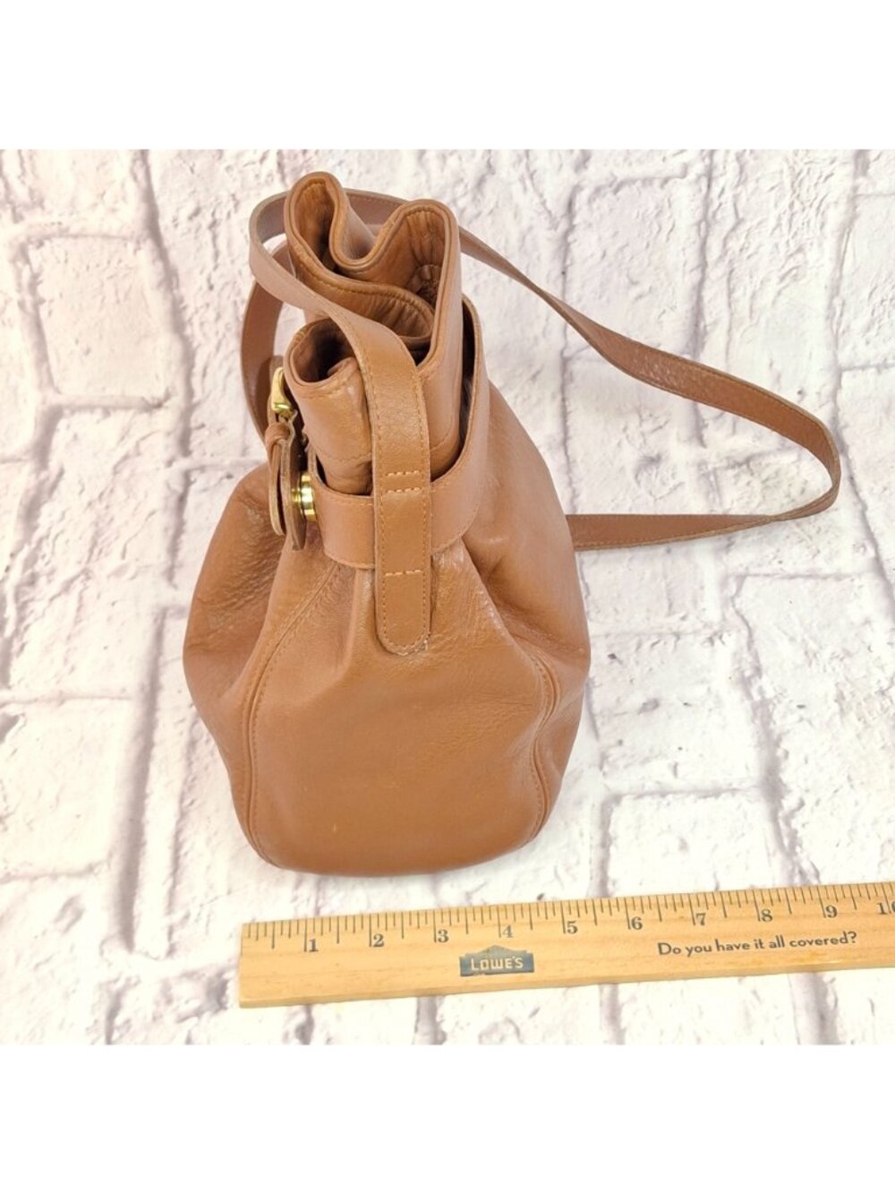 Vintage Coach Soho Leather Belted Pouch Shoulder Bucket Bag Crossbody Purse - Picture 5 of 9